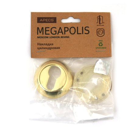 Накладки цилиндровые Apecs Megapolis DP-C-0802-GM