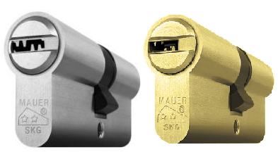 Механизм цилиндровый MAUER Elit DC GW шестеренка ключ-ключ -62мм/31-31/ цвет латунь 5 ключей в комплекте