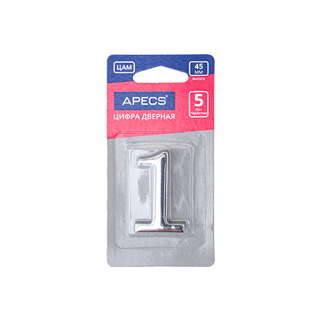 Цифра дверная Apecs DN-01-1-Z-CR