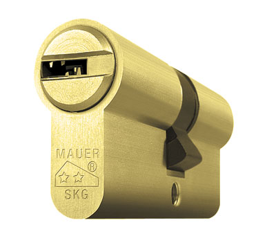 Механизм цилиндровый MAUER Elit 2 - 4 класс DC GW шестеренка ключ-ключ -52мм/26-26/ никель-5 ключей в комплекте