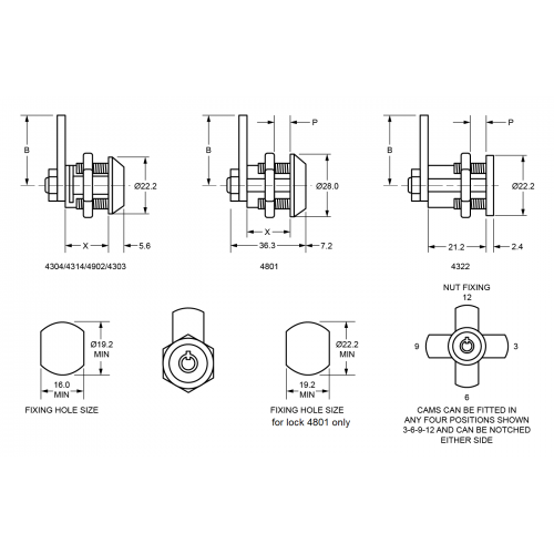 4303-0100 Замок RPT 18 mm