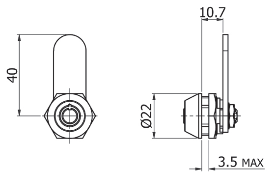 4902 12 mm RPT Camlock 4304 Lowe & Fletcher