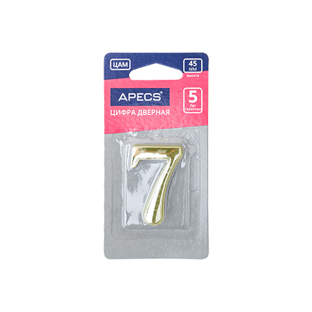 Цифра дверная Apecs DN-01-7-Z-G