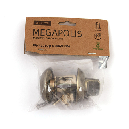 Фиксатор с замком Apecs Megapolis WC-K-0803-AB